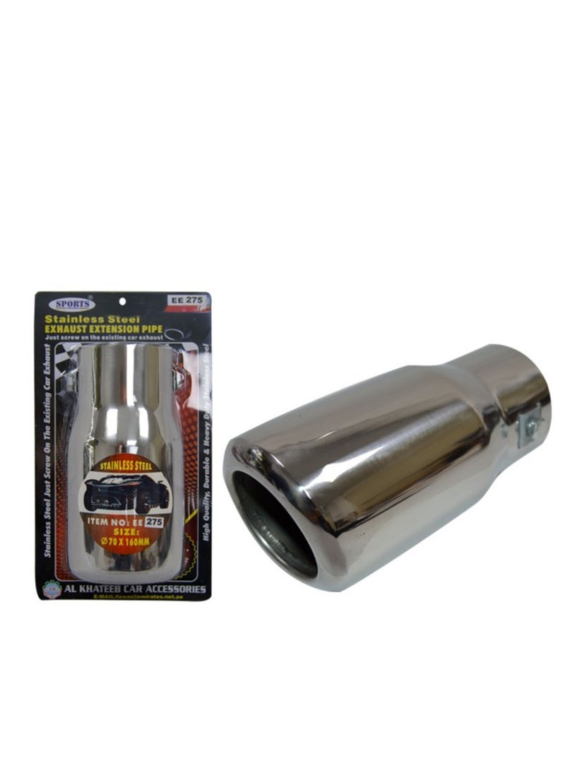 Al Khateeb Universal Stainless Steel Round Exhaust Tail Pipe 63X160Mm