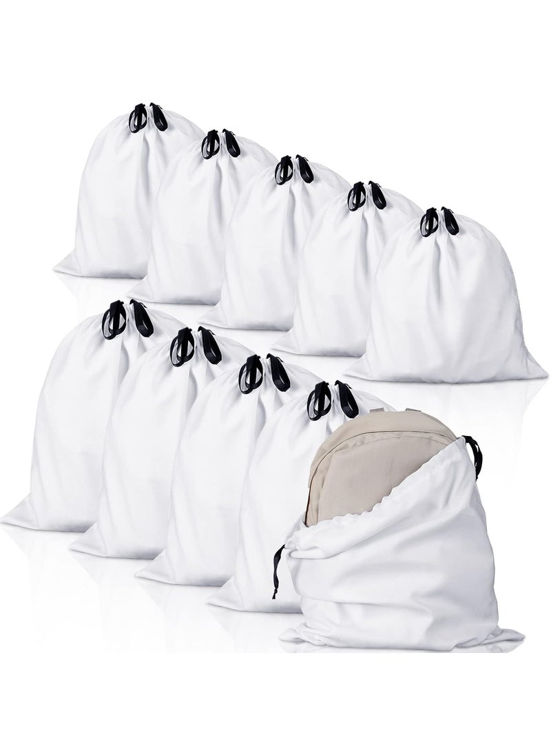 Woanger Woanger 10 Pieces Large Dust Cover Bag Polyester Cotton Breathable Bags Dustproof Drawstring Storage for Shoes Purses Travel Packing Luggage Organizer Home Storage 2 Sizes  - Image 1