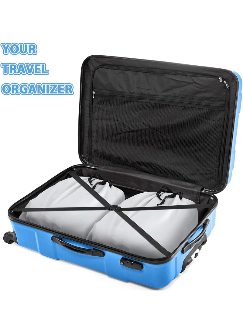 Woanger Woanger 10 Pieces Large Dust Cover Bag Polyester Cotton Breathable Bags Dustproof Drawstring Storage for Shoes Purses Travel Packing Luggage Organizer Home Storage 2 Sizes  - Image 5