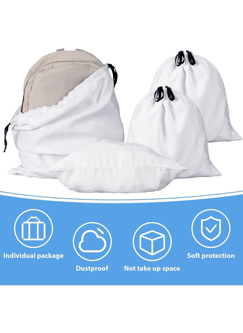 Woanger Woanger 10 Pieces Large Dust Cover Bag Polyester Cotton Breathable Bags Dustproof Drawstring Storage for Shoes Purses Travel Packing Luggage Organizer Home Storage 2 Sizes  - Image 4