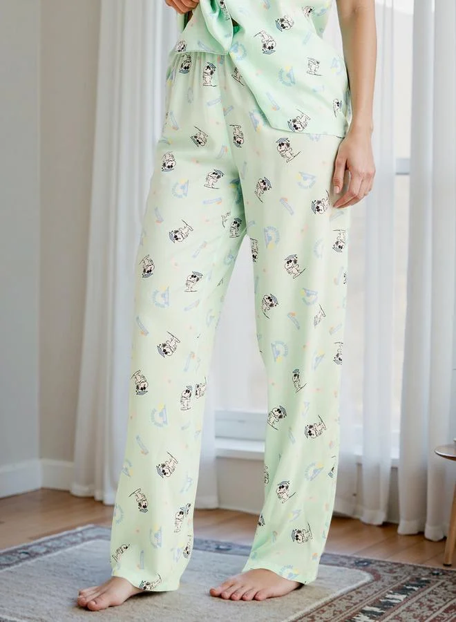 سبلاش فيڤ Snoopy Print Pyjama Set