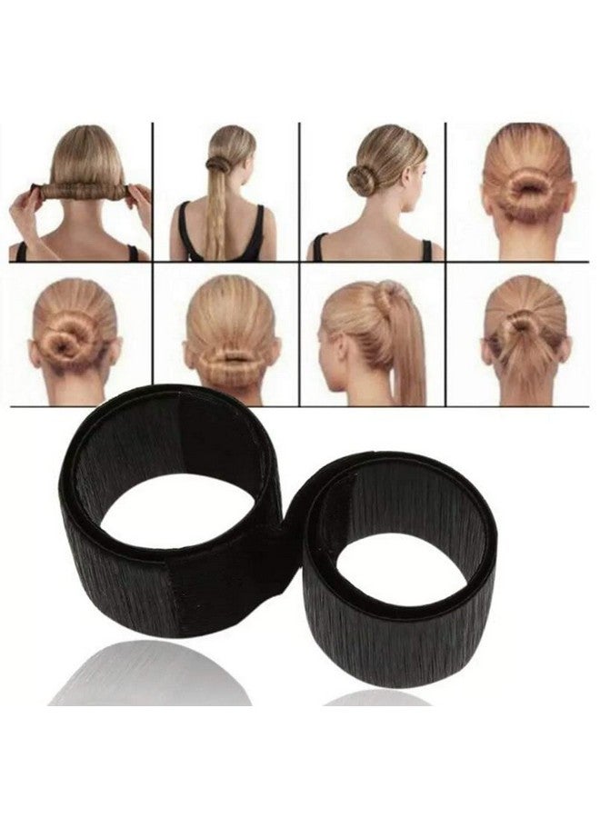 CHRONEX Set of 5 Hair Styling Bun Maker Hair Accessories Combo for Girls & Women - Black - Image 3