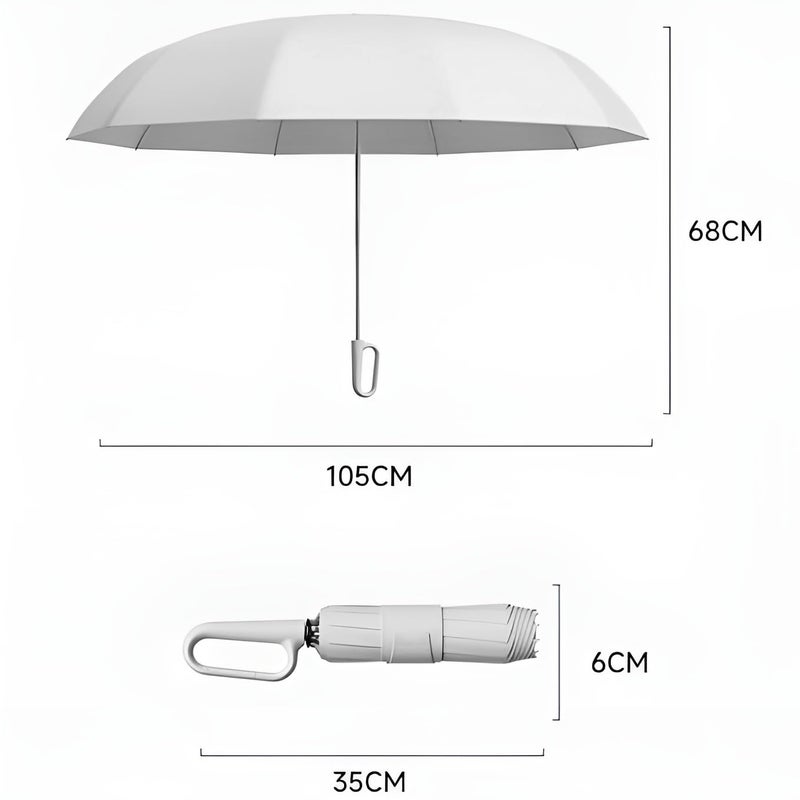 CONTACTS Ring Buckle Umbrella 2025 – Two Folding Travel Umbrella, Windproof, Automatic Open/Close, Compact for Rain & Sun - Image 4