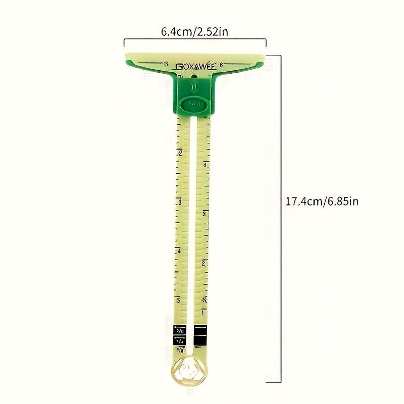 5 In 1 Multi Function Sliding Caliper Measuring Tool With Heavy Duty Industrial Drafting Adjustable Scales Ergonomic Handle And Locking Mechanism 1pc - Image 3