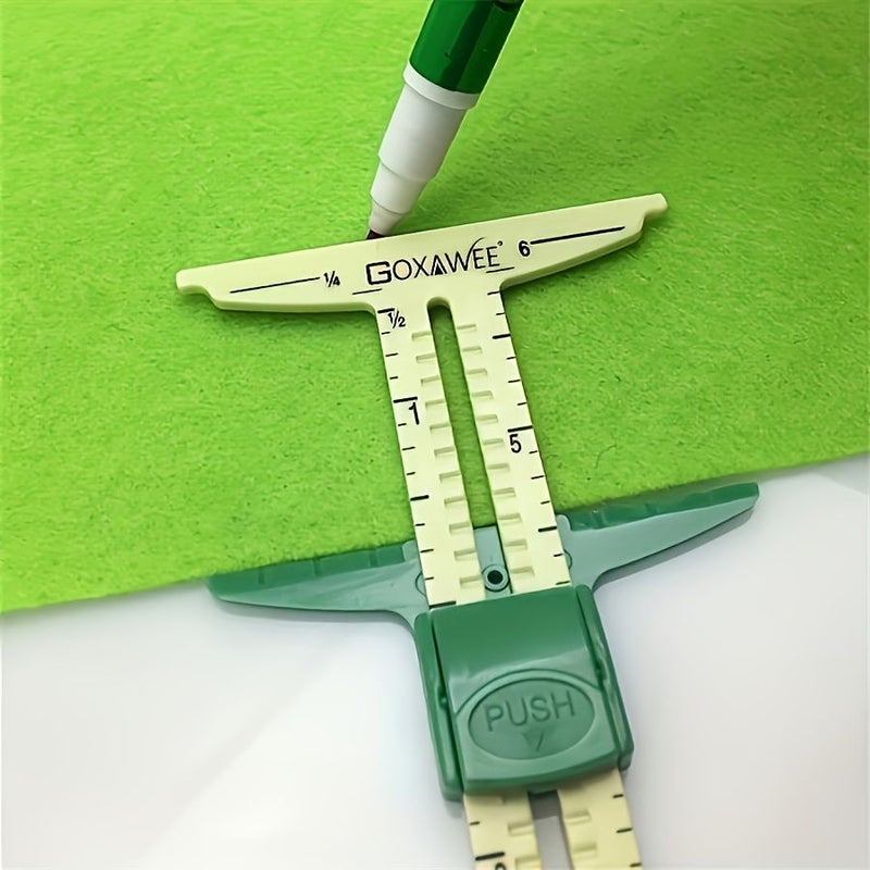 5 In 1 Multi Function Sliding Caliper Measuring Tool With Heavy Duty Industrial Drafting Adjustable Scales Ergonomic Handle And Locking Mechanism 1pc - Image 1