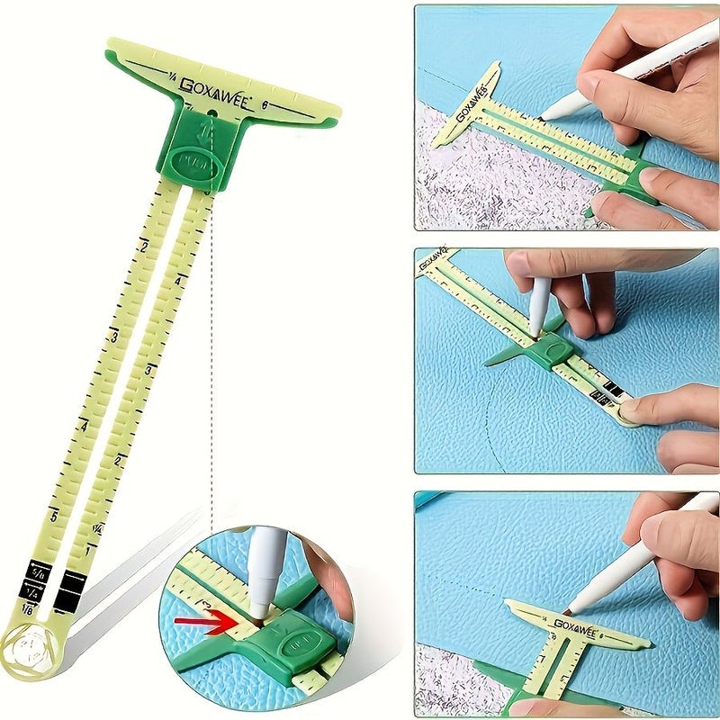 5 In 1 Multi Function Sliding Caliper Measuring Tool With Heavy Duty Industrial Drafting Adjustable Scales Ergonomic Handle And Locking Mechanism 1pc - Image 4
