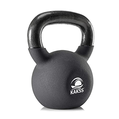 Kakss Half Coating Neoprene Kettlebell (Proudly Made in India) (black, 2kg) - Image 1