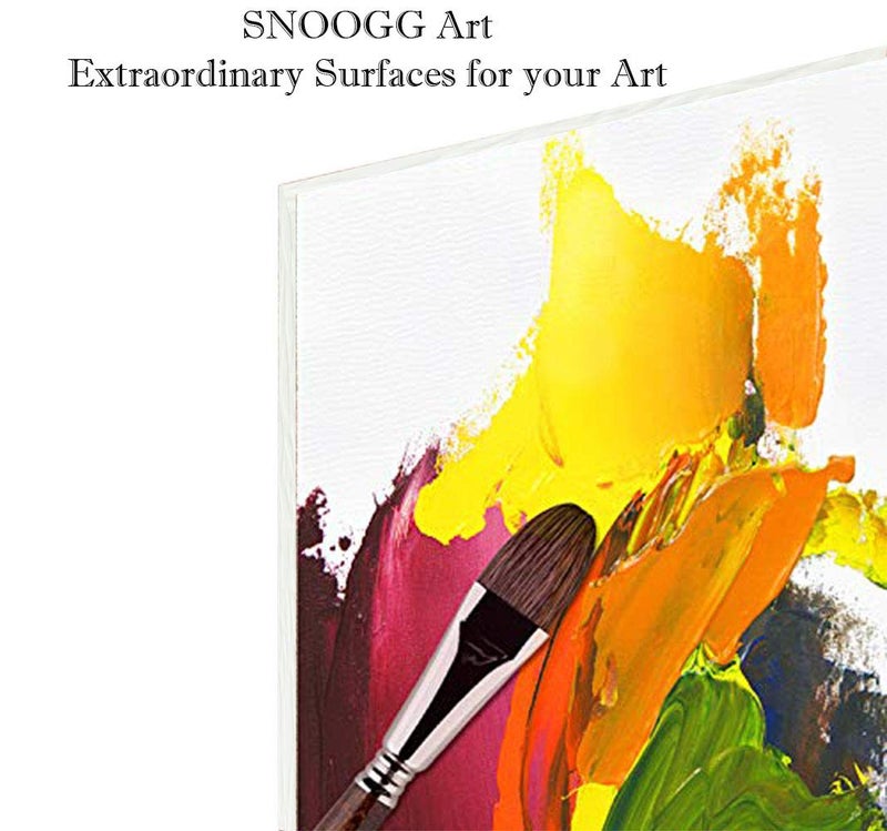 SNOOGG Pack of 5 Painting Canvas Board Panel Size : 12X14 Inch White Double Primed Artist Quality for Oil Acrylic and Mix Media Painting - Image 2