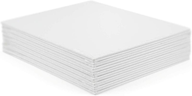 SNOOGG Pack of 5 Painting Canvas Board Panel Size : 12X14 Inch White Double Primed Artist Quality for Oil Acrylic and Mix Media Painting - Image 1