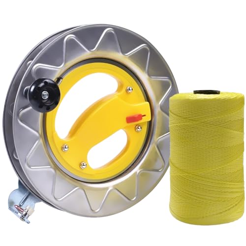 EHERDM Stainless Steel Kite String Reel with Lock NonReverse Functions 906inches Dia with 2625ft Strings Comfortable Ergonomic Handle Standard Hole - Image 1
