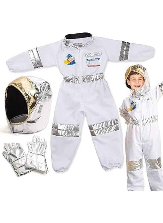 حديقة الألعاب طقم زي رائد الفضاء للأطفال للتلبيس التنكري مجموعة لعب الأدوار ملابس تنكرية كاملة زي الفضاء وإكسسوارات متين وقابل للغسل هدية مثالية للأولاد والبنات ملابس الأطفال التنكرية  Export to Sheets - Image 1