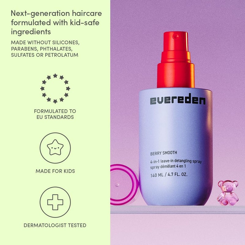 Evereden Kids Detangler Spray: 4-in-1 Leave-In Hair Spray | Detangle, Moisturize, & Protect | Easily Tackle Even the Toughest Knots | Clean & Vegan All types of Hair Product for Kids - Image 5