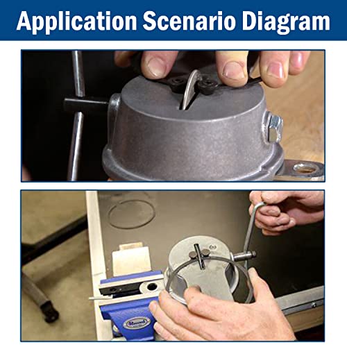 Qagea Manual Piston Ring Filer, 80514 Piston Ring End Cap Filer Tool 170/140 Grit Carbide Wheel - Image 4