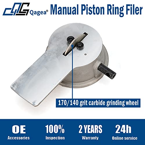 Qagea Manual Piston Ring Filer, 80514 Piston Ring End Cap Filer Tool 170/140 Grit Carbide Wheel - Image 2