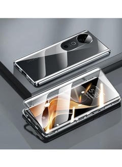General Compatible with Vivo V40 Pro Case, With Buckle double-sided high-definition glass and Magnetic Adsorption Metal Frame, Seismic and anti fall  - Image 1