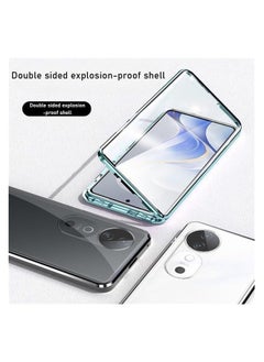 General Compatible with Vivo V40 Pro Case, With Buckle double-sided high-definition glass and Magnetic Adsorption Metal Frame, Seismic and anti fall  - Image 3