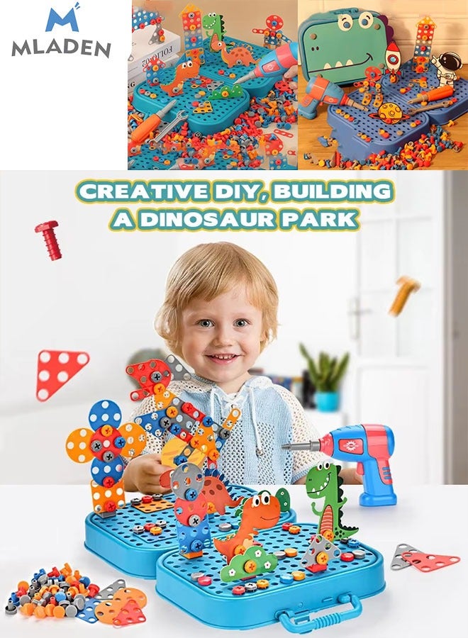 MLADEN 351PCS Screw Toy Bag Electric Tool box Pretend Repair Tool Toy Set Disassembly And Repair Toy Assembly Building Block Toy Early Education Toy Pretend Play Preschool Children Educational  - Image 4