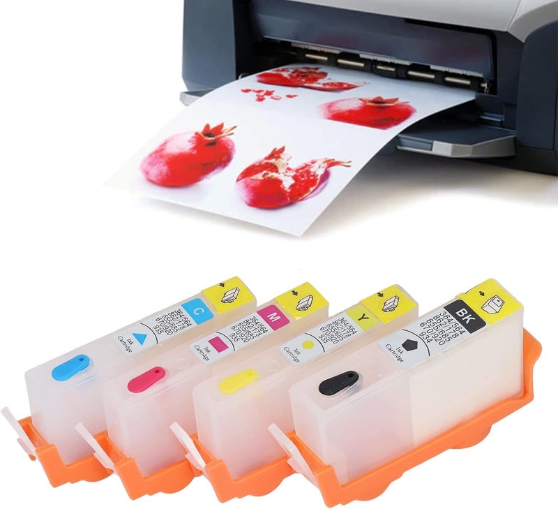 4PCS Ink Cartridge,Permanent Chip Smooth Output Large Capacity 4 Colors Replacement for Printer (HP 685) - Image 4