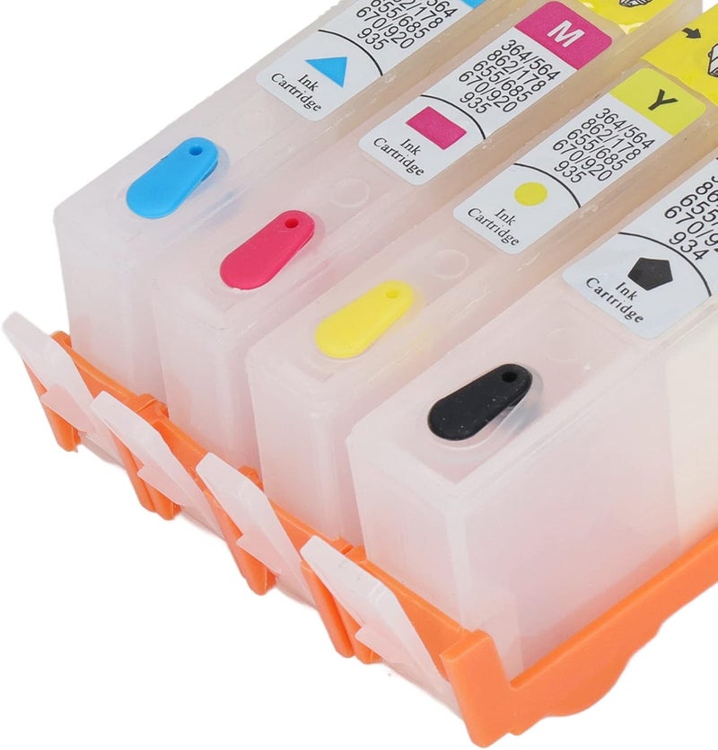 4PCS Ink Cartridge,Permanent Chip Smooth Output Large Capacity 4 Colors Replacement for Printer (HP 685) - Image 2