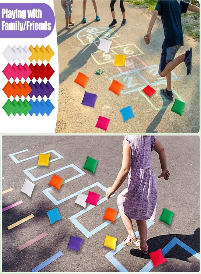 Dyrfolm 32 Pack Bean Bags,Cornhole Bean Bags,Mini Colorful Bean Bags for Tossing,Nylon Beanbags Hand Toss Games for Outdoor Yard Games Party Supply, Assorted Colors (3.15 x 3.15 Inch) - Image 3