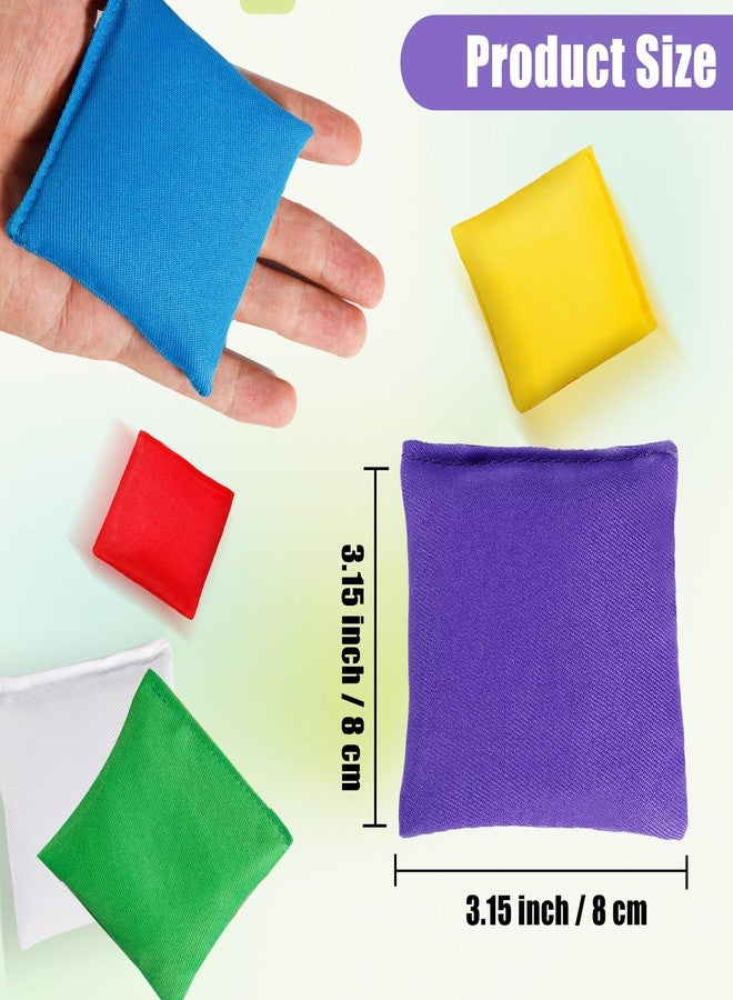 Dyrfolm 32 Pack Bean Bags,Cornhole Bean Bags,Mini Colorful Bean Bags for Tossing,Nylon Beanbags Hand Toss Games for Outdoor Yard Games Party Supply, Assorted Colors (3.15 x 3.15 Inch) - Image 2