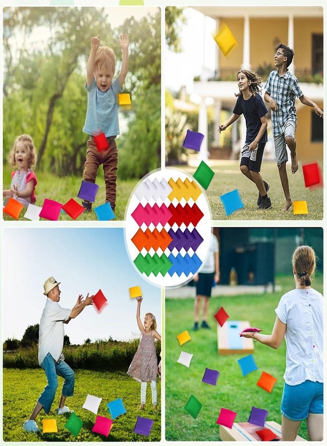 Dyrfolm 32 Pack Bean Bags,Cornhole Bean Bags,Mini Colorful Bean Bags for Tossing,Nylon Beanbags Hand Toss Games for Outdoor Yard Games Party Supply, Assorted Colors (3.15 x 3.15 Inch) - Image 5