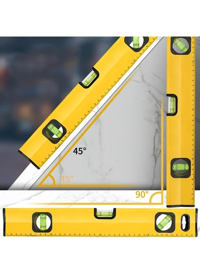 High Precision Magnetic Spirit Level Ruler Rustproof Aluminum Alloy Dual Suction 1pc - Image 2