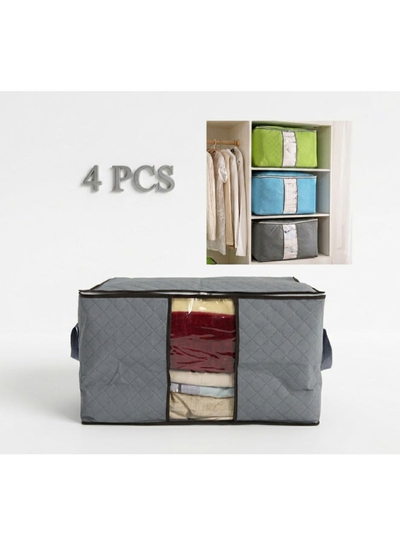 Blanket And Clothes Storage Bag - 4 Pcs