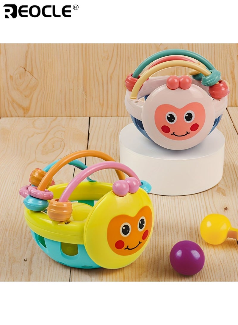 REOCLE Baby Rattle Toy with Bell Interactive Grasping Exercise Color Recognition Safe Sensory Learning Toy for Infants Child Safe Material Birthday or Holiday Gift for Boys and Girls - Image 4