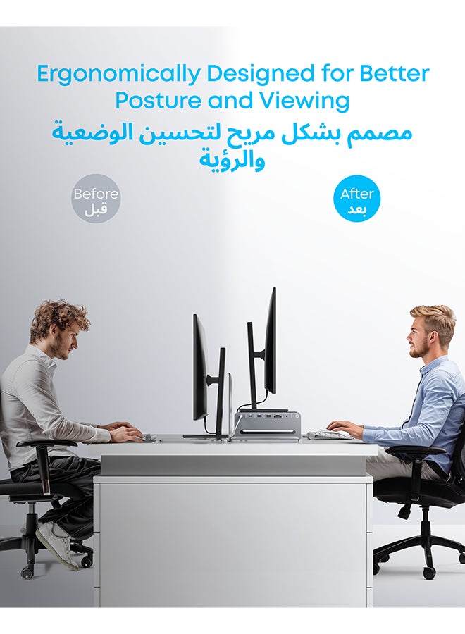 Anker USB-C Hub, 10-in-1 Aluminum Monitor Stand with 100W PD, 5Gbps USB Ports, and 4K@60Hz HDMI Display, Built-In 3.3 ft Cable, Clutter-Free Desk for MacBook, Dell, and Full-Function USB-C Devices - Image 4