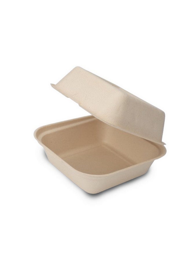 SM 50pcs of healthy food containers made from sugarcane pulp, ideal for burgers, desserts, home bakes, cafes and restaurants - Image 1