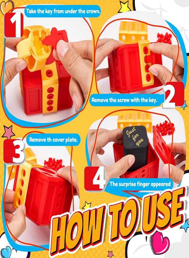 Aodomis 3.74 Inch Gotcha Box Prank with Surprise Finger, Annoying Gift Box with Finger,3D Printed Prank Gift Box with Screws & Pop Up Fingers, Easter Surprise Birthday Gifts for Friends Her/Him - Image 4