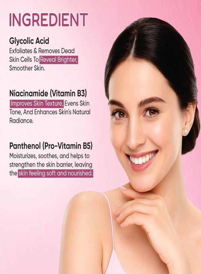 Twasa Glycobright Brightening Face Wash for Exfoliates, Even Tone & Glowing Skin | Glycolic Acid Face Wash For Dull Skin | For Men & Women | Sulphate-Free | 100ml - Image 2