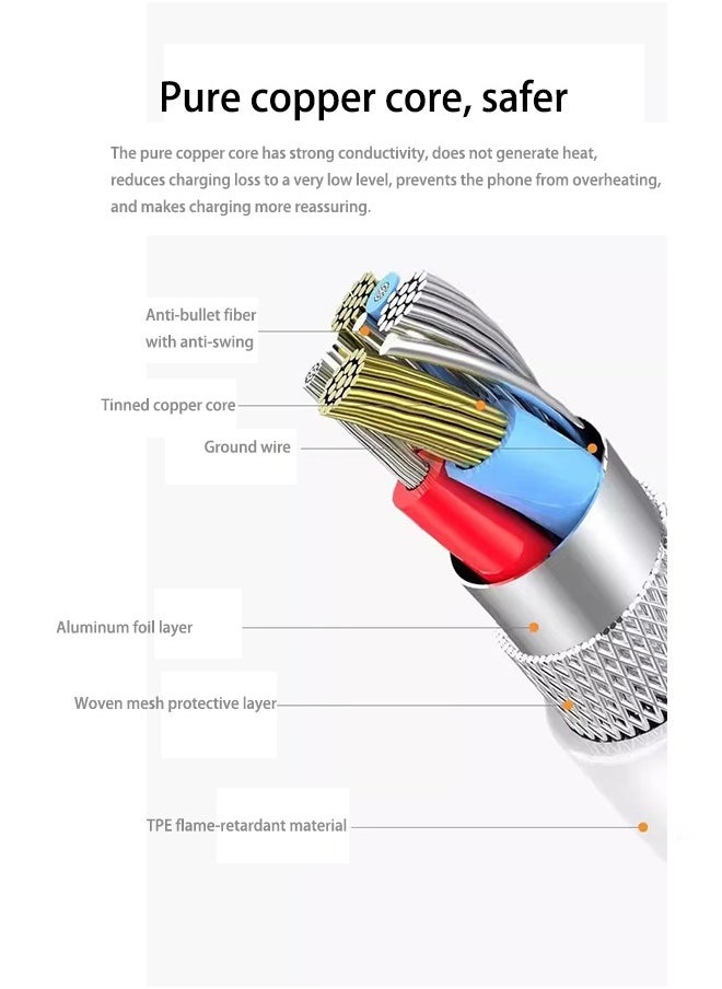 Generic - USB-C To Lightning Cable - 2 Meter White - Image 1