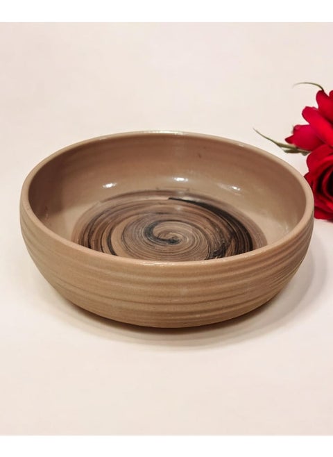 Handmade pottery and porcelain tray 25 cm
