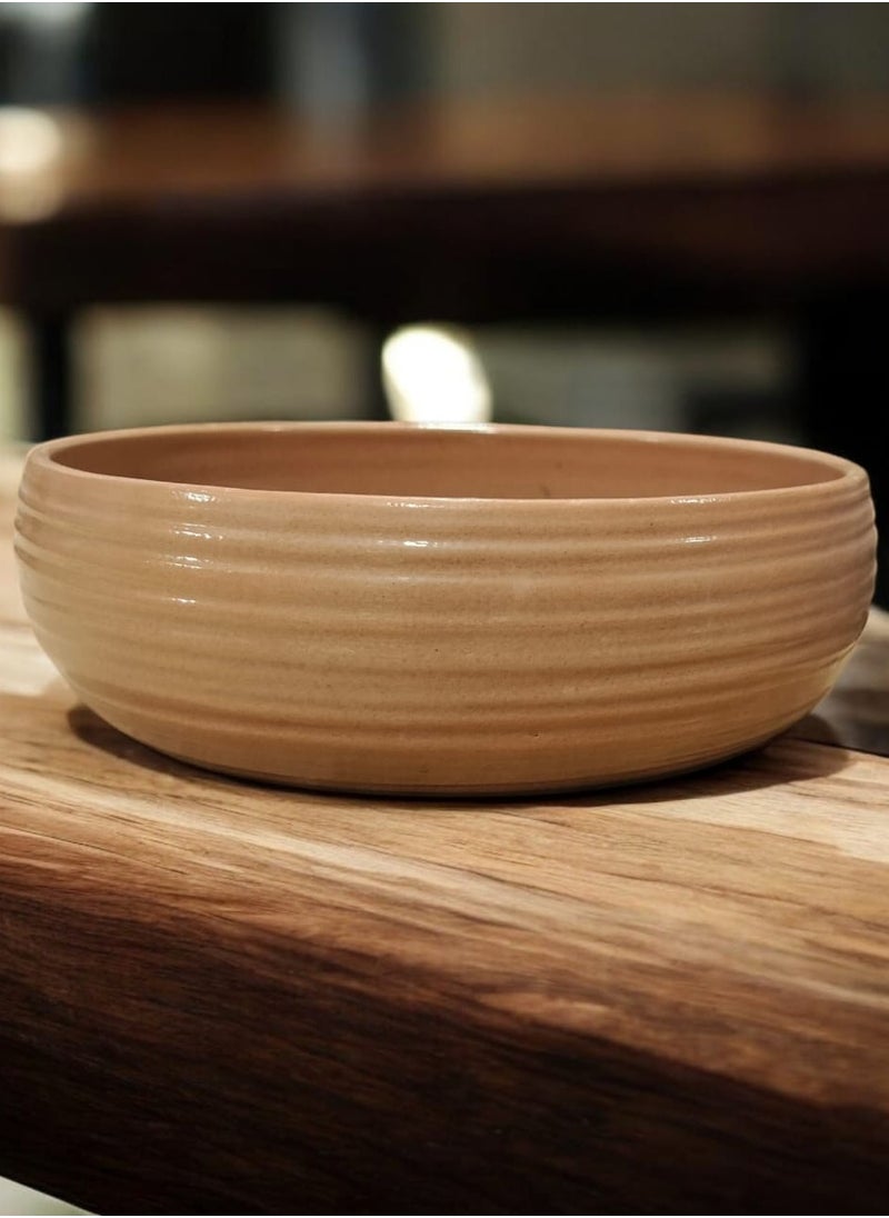 color zone pottery - Handmade pottery and porcelain tray 25 cm - Image 1