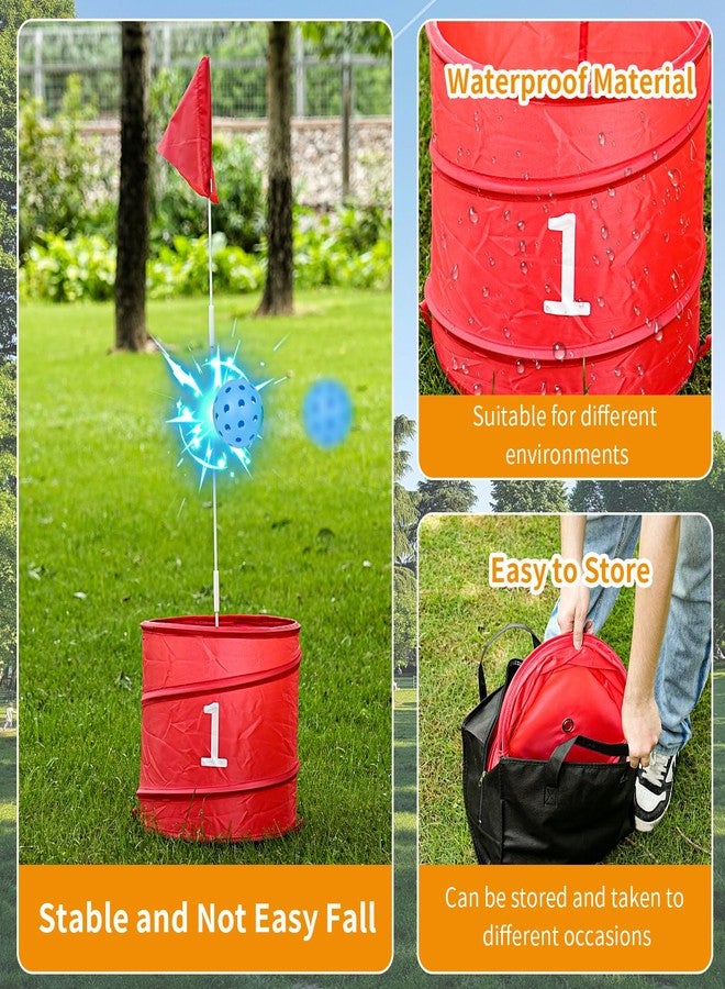 WodGod 6 Pcs Backyard Golf Outdoor Game with 2 Clubs-Outdoor Golf Yard Game for Practice, Golf Chipping Game for Adults and Family,Beach,Camping,Lawm,Park - Image 4