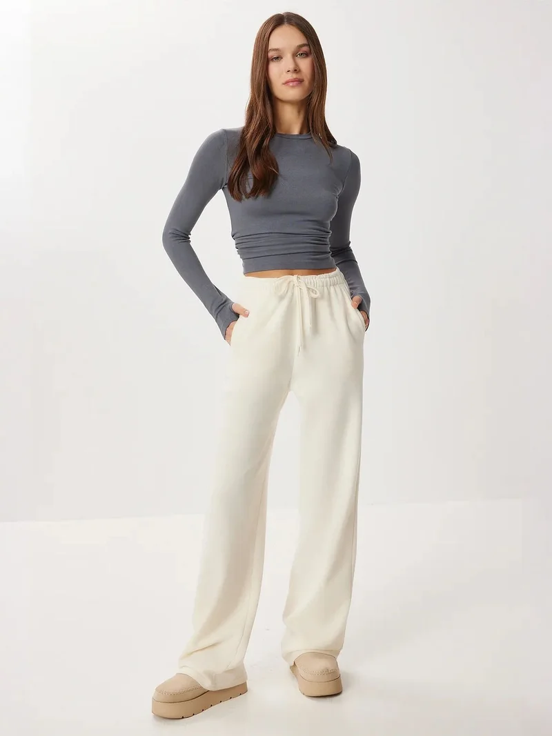 السعادة في إسطنبول ISTANBUL Wide Leg Jogger Pants with Drawstring Closure