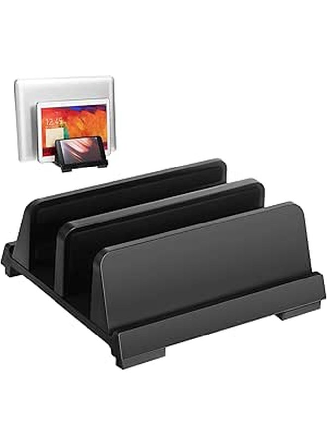 Adjustable Vertical Laptop Stand Holder for Laptop Tablet Phone with Non Slip Base - Image 1