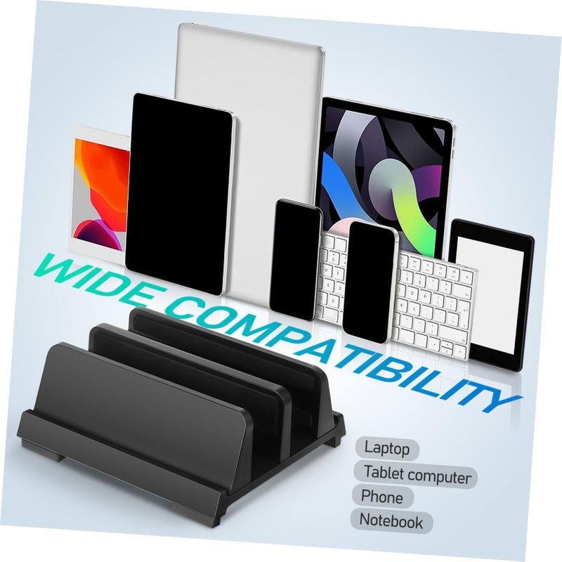 Adjustable Vertical Laptop Stand Holder for Laptop Tablet Phone with Non Slip Base - Image 4