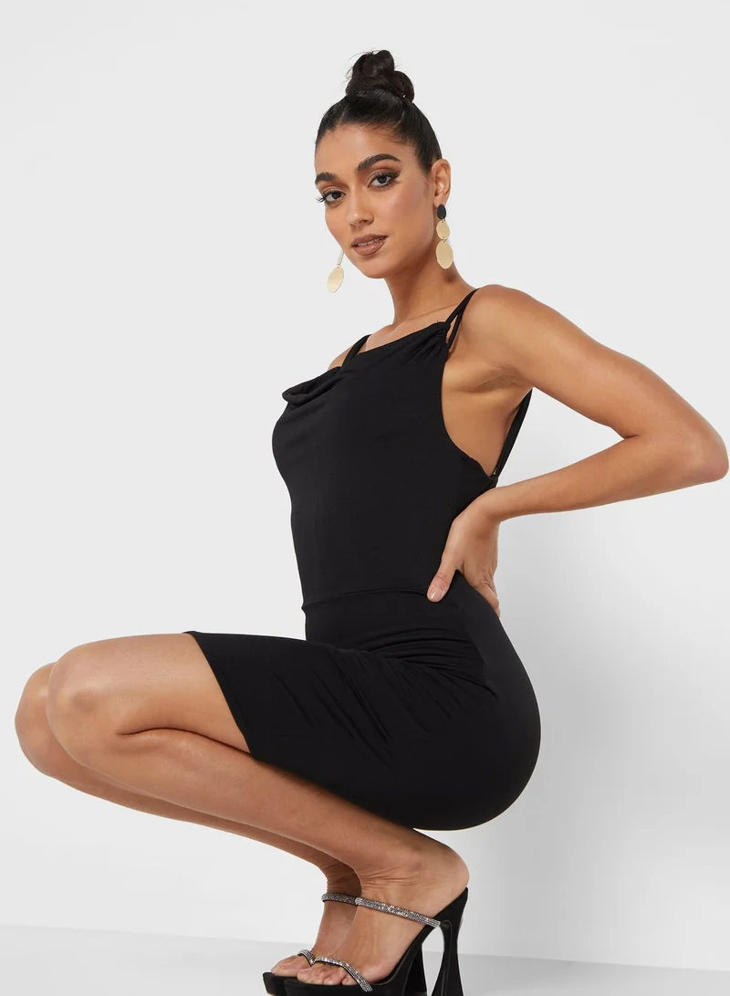 Miss Pap Cowl Neck Knitted Dress