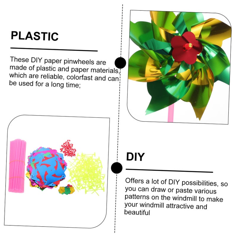 40 Pcs Colorful Garden Pinwheels Outdoor Party Decorations for Kids - Image 3