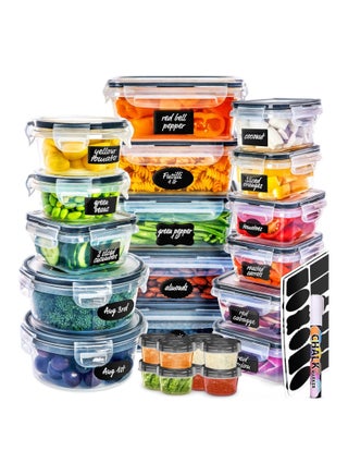 24 Piece Plastic Food Storage Containers with Lids - Leakproof BPA Meal Prep Containers - Reusable Lunch Storage Set for Kitchen Organization - pzsku/ZB168F5AC7DCE19CCA073Z/45/1745665359/b6fe0ab4-1cd1-4c95-81aa-1747b962c987