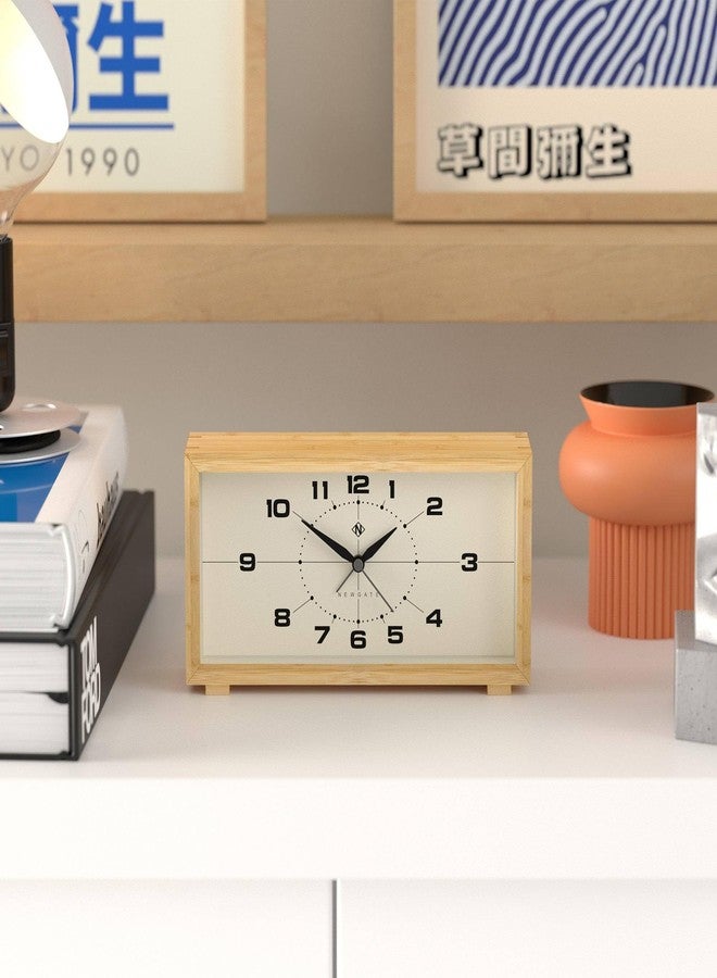 NEWGATE® Lemur Alarm Clock | Rectangular Design | Bamboo case | Ideal for Bedside, Desk or Shelf | Modern Retro Living Room, Bedroom & Office Accessory - Image 3