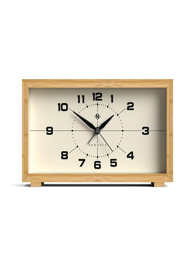 NEWGATE® Lemur Alarm Clock | Rectangular Design | Bamboo case | Ideal for Bedside, Desk or Shelf | Modern Retro Living Room, Bedroom & Office Accessory - Image 1