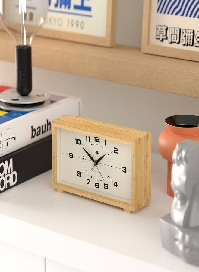 NEWGATE® Lemur Alarm Clock | Rectangular Design | Bamboo case | Ideal for Bedside, Desk or Shelf | Modern Retro Living Room, Bedroom & Office Accessory - Image 5
