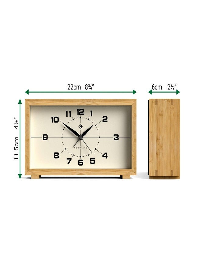 NEWGATE® Lemur Alarm Clock | Rectangular Design | Bamboo case | Ideal for Bedside, Desk or Shelf | Modern Retro Living Room, Bedroom & Office Accessory - Image 4