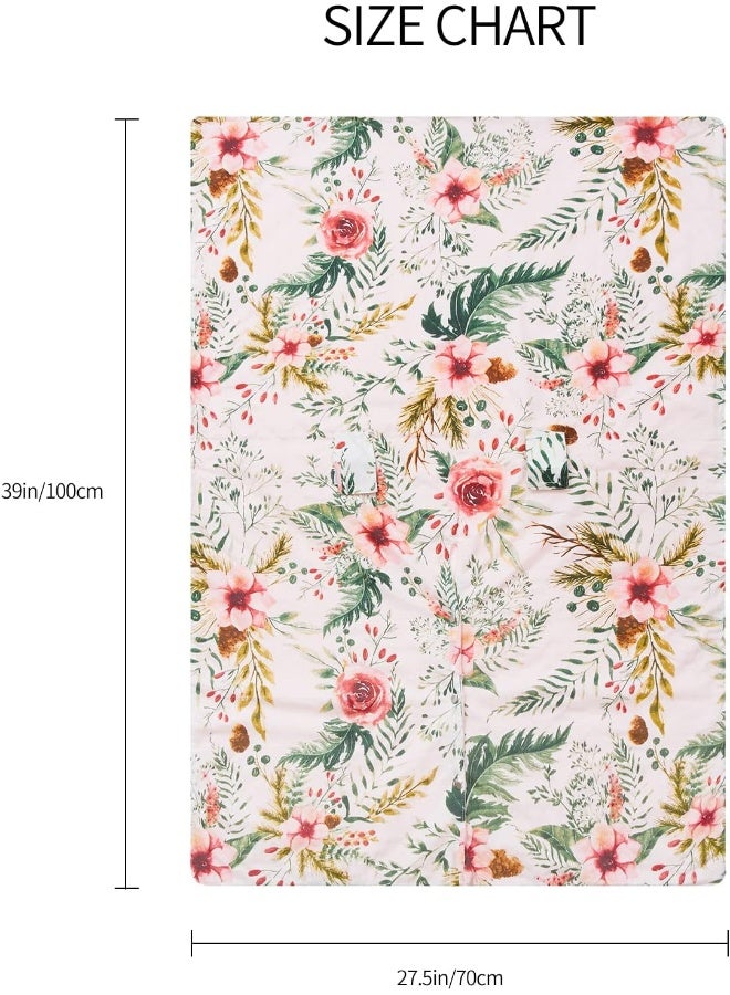 Insular Floral Car Seat Covers for Babies, Infant Minky Car Seat Canopy Cover - Image 4