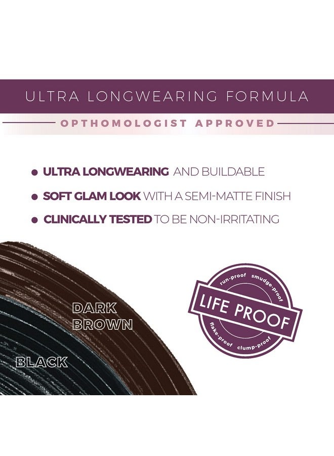 blinc ماسكارا أنبوبة مكبرة مقاومة للماء للأطوال الفائقة لمظهر ناعم زيادة الحجم وتقوية وتعريف  خالية من الجلوتين وخالية من القسوة بنية داكنة 9 مل / 0.30 أونصة سائلة - Image 5