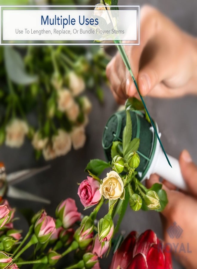 رويال إمبورتس دعامات نباتات خشبية خضراء من رويال إمبورتس، أعواد دعم متينة من الخيزران لزراعة الزهور، عصي خشبية للوحات الإرشادية وأصص زهور الأوركيد (12 بوصة - 25 قطعة) - Image 5